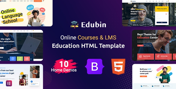 دانلود قالب html انگلیسی آموزشی edubin